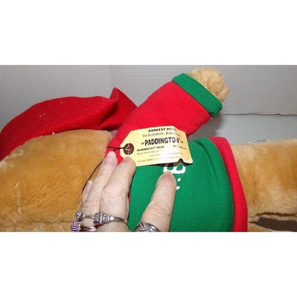 VINTAGE PLUSH STUFFED PADDINGTON BEAR 1995 15" SEARS KIDS GIFTS W/STAR PILLOW - Picture 7 of 8